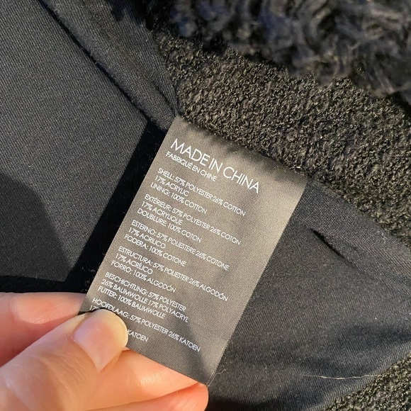 Club Monaco Women’s Fringe Detail Long Open Vest Black Size S - Picture 5 of 8